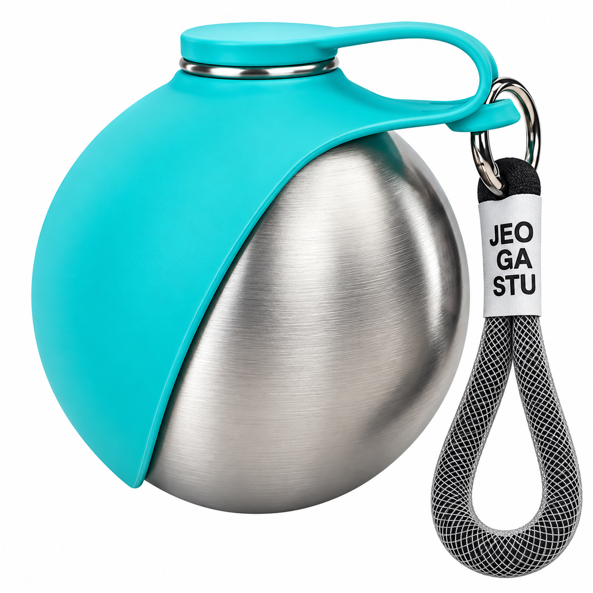 Portable Outdoor Pet Stainless Steel Water Cup Dog Water Bottle with Bowl for Cat 304 Stainless Steel Safe Food-Grade Silicone